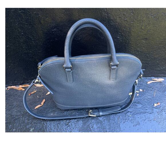 Dooney & Bourke saffiano dome handbag gray shoulderbag - Picture 5 of 10